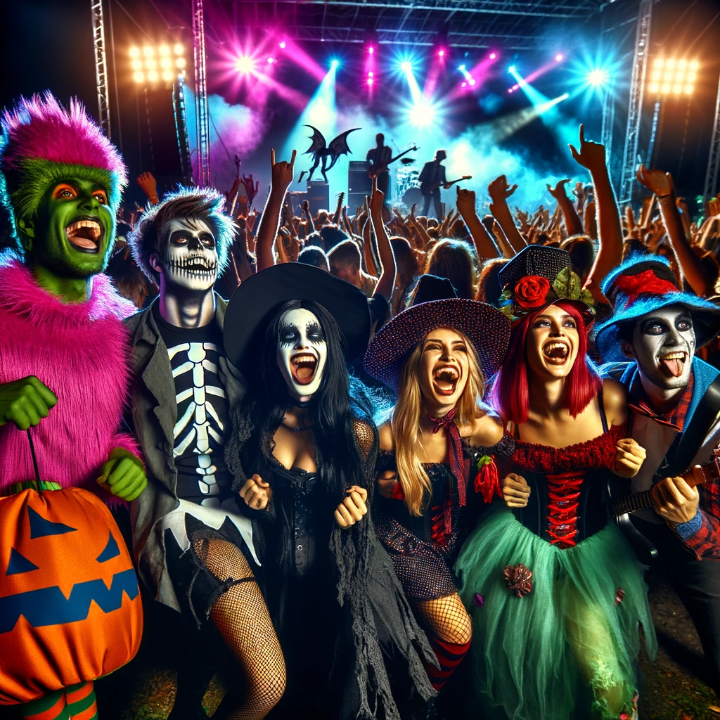 a-group-of-friends-enjoying Spooky Costume Competition Music Event in Mississauga in 2024 